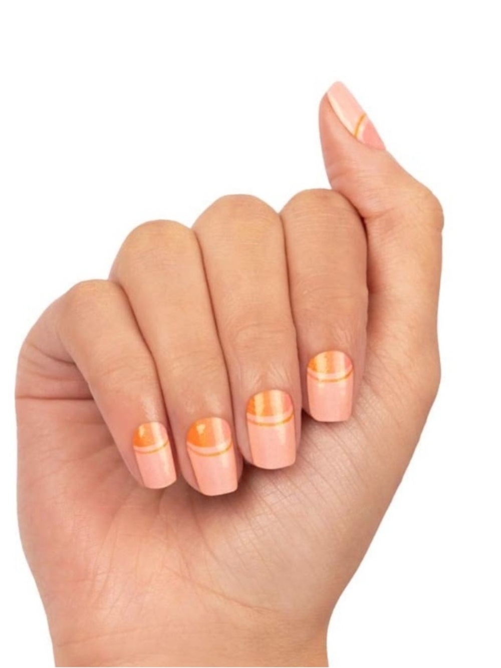 Color Street Morning Glory Peachy Nails with Shimmering Orange Accents